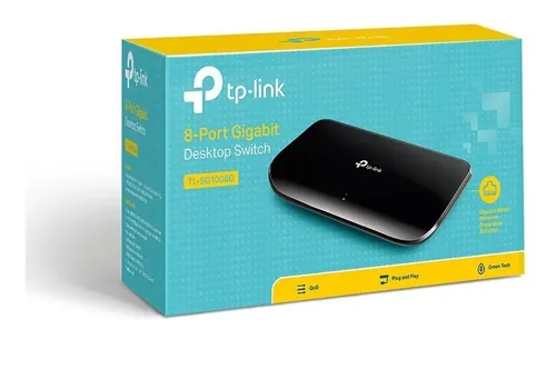 Dispositivo SWITCH 8 PUERTOS GIGABIT NO-ADMINISTRABLE